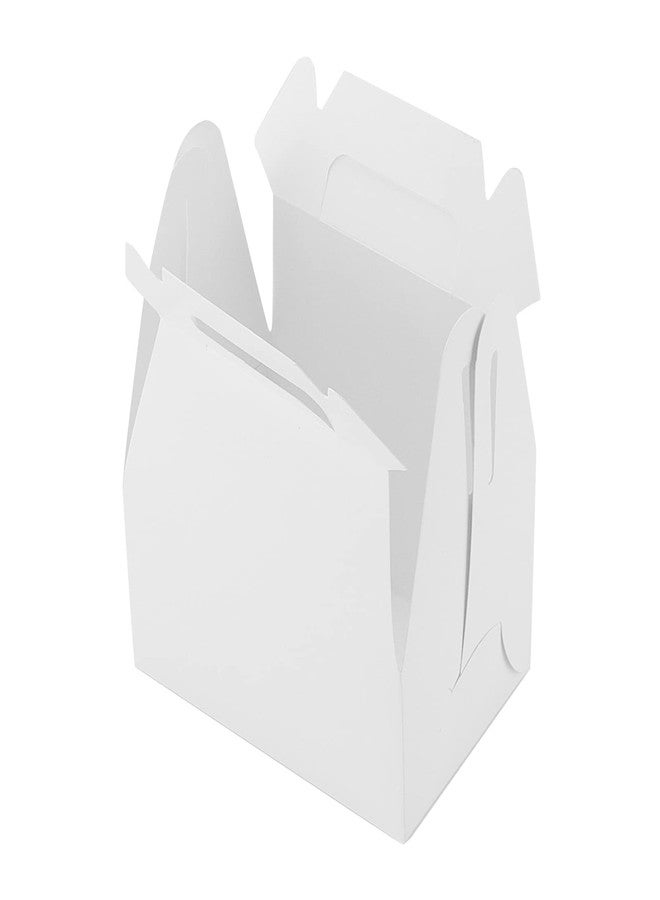 LEXININ 100 Pack White Gable Favor Boxes, 4.5 x 3 x 5.5 Inch Gable Paper Boxes, Gable Treat Goodie Boxes for Birthday Weddings Party Decoration Supplies - Image 4